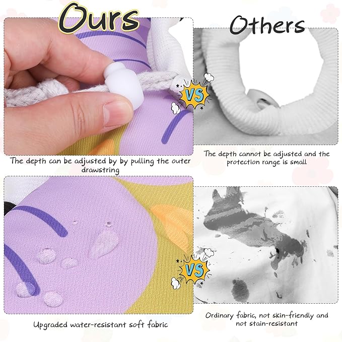 EXPAWLORER Cat Cone Collar Soft, Cat E Collar Recovery After Surgery to Stop Licking, Adjustable Waterproof Cute Neck Elizabethan Pet Kitten Puppy Donut Pillow for Cats Puppy Wound Healing, GreenL