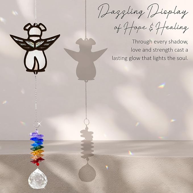 Pet Memorial Suncatcher - Pet Loss Gift - Memorial Sympathy Gift - Rainbow Bridge Gift - Remembrance Ornament - Pet Remembrance Keepsake - Mother's Day for Dog Mom Dog Dad