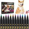 OLINGYOU Dog Nail Polish， Dog Nail Polish Pens Quick Dry-12 Colors, Pet Nail Polish Set for Dogs， DIY Dogs Puppy Nails, Dog Safe Nail Polish Non Toxic, Odorless, Easy to Applyt