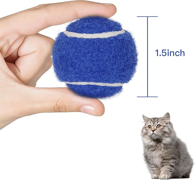 1.5" Small Tennis Balls for Dogs - Cat Toy 3 Colours and Pack of 12 Mini Tennis Balls for Small Dogs