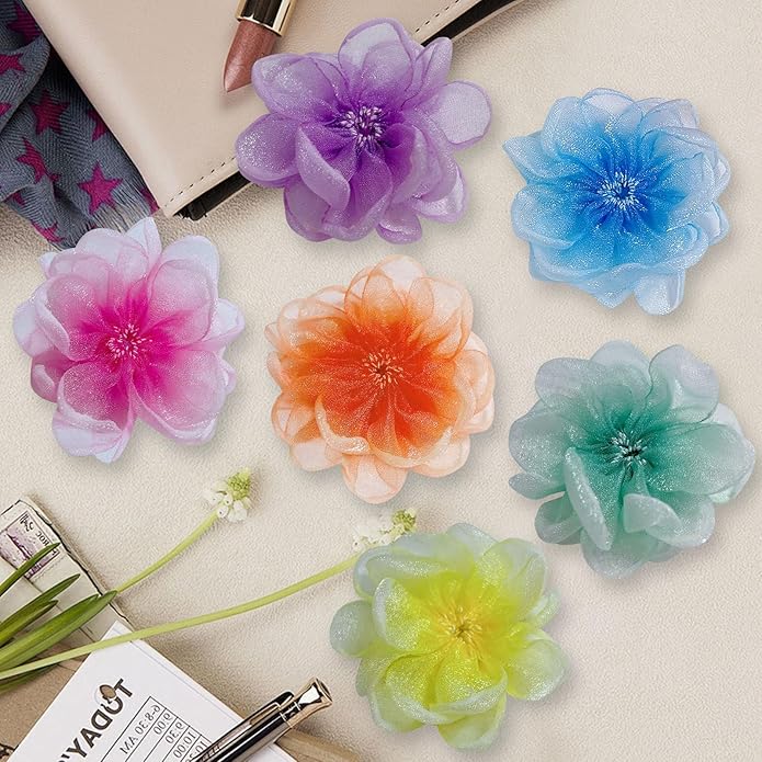 6Pcs Dog Collar Accessories, Floral Charms Decorations for Dogs and Cats