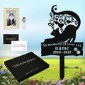 Personalized Memorial Marker for Departed Feline Friends, Handcrafted Cat Grave Stone