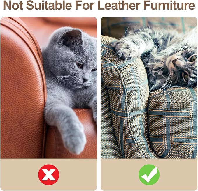 uxcell Anti Scratch Furniture Protector, 4 Sheets 18" x 12" Single-Sided Sticky Couch Protector from Cat Claws, Clear Protectors from Cats Scratching for Sofa Corners, Walls, Doors