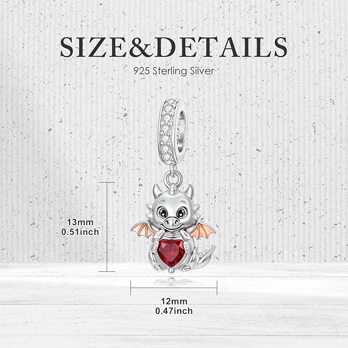 SIMONLY Animal Charms for Bracelets 925 Sterling Silver Highland Cow/Axolotl/Dragon/Dog/Cat Charms Animal Beads for Jewelry Making for Women Christmas Mothers Day Gifts