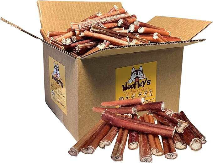 Woofley's 4-5" Bulk Bully Sticks - (50 Count) - Bully Sticks for Dogs - Long Lasting Dog Chews
