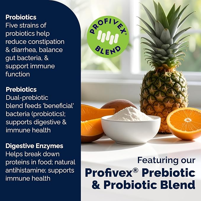 Vetnique Glandex Feline Anal Gland or Daily Probiotic Fiber Supplement Powder for Cats with Digestive Enzyme, Probiotics and Pumpkin, Vet Recommended for Healthy Bowels (4oz, Probiotic Powder - Tuna)