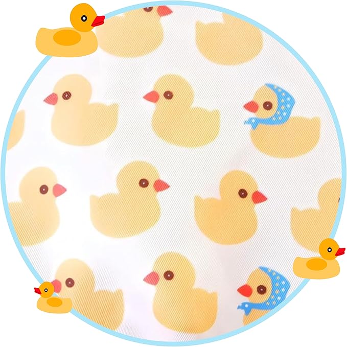 Duck Chicken Harness & Diapers with 4.8-FT Leash Rope & Washable Adjustable Elastic Reusable Diaper Nappy Poultry Cloth for Goose Hen (L, Little Yellow Duck)