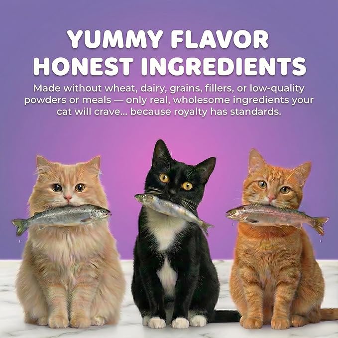 Human-Grade Cat Multivitamin | 15-in-1 Cat Vitamins for Indoor Cats + Fish Oil + L-lysine + Lion's Mane | Feline Vitamins and Supplements | 45 Day Supply of Soft Chews