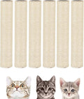BNOSDM 6 Pack 15”x2.75” M8 Cat Tree Scratching Post Replacement Parts for Indoor Cats Tower Rope Scratch Poles Refill Sisal Pole Part for Refurbishment Accessories Spare