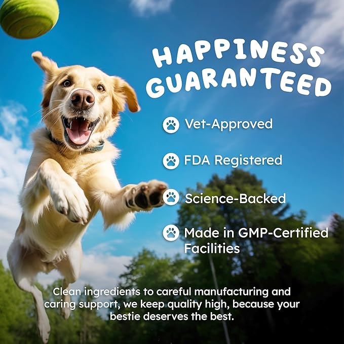 Dog Multivitamin Chews – 25-in-1 Daily Complete Nutrition Soft Chews with Vitamins, Minerals, Probiotics, Salmon Oil & Digestive Enzymes for Overall Wellness