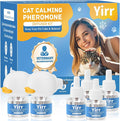 Cat Calming Diffuser, 6 in 1 Kitten Pheromones Calming Diffuser, Multicat Calming Diffuser, Relaxing Pheromone for Cat Relief Stress Anxiety Fighting Scratching, 2 Diffuser 4 Refill(48ml)