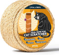 Pelzin Natural Sisal Rope for Cat Scratcher 1/4 Inch by 100 Feet, Cat Tree Rope Twine for Cat Scratching Post Replacement, Cat Tower with Scratch Post Repairing, Replace, Recovering and DIY, Natural