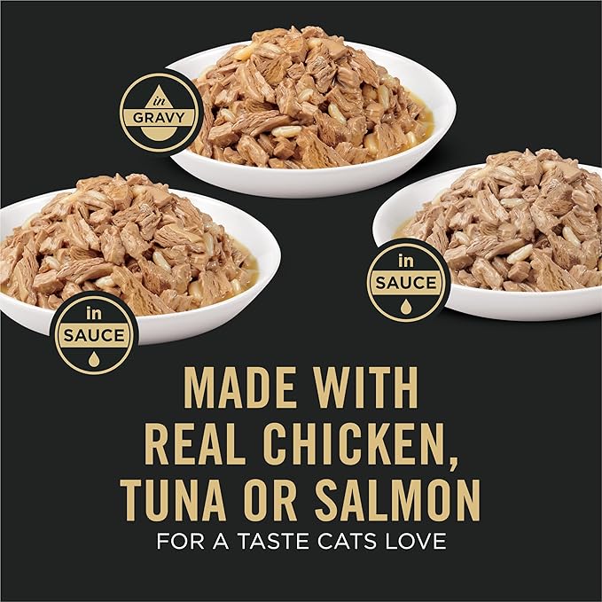 Purina Pro Plan Adult Weight Management Variety Pack Entrees in Gravy Wet Cat Food 3 Ounce (Pack of 24)