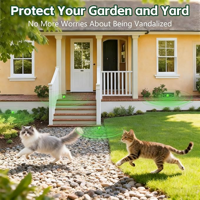 Cat Repellent Outdoor to Keep Cats Away (12Pack) Natural Peppermint Oil Cat Deterrent Outdoor and Indoor (Green)
