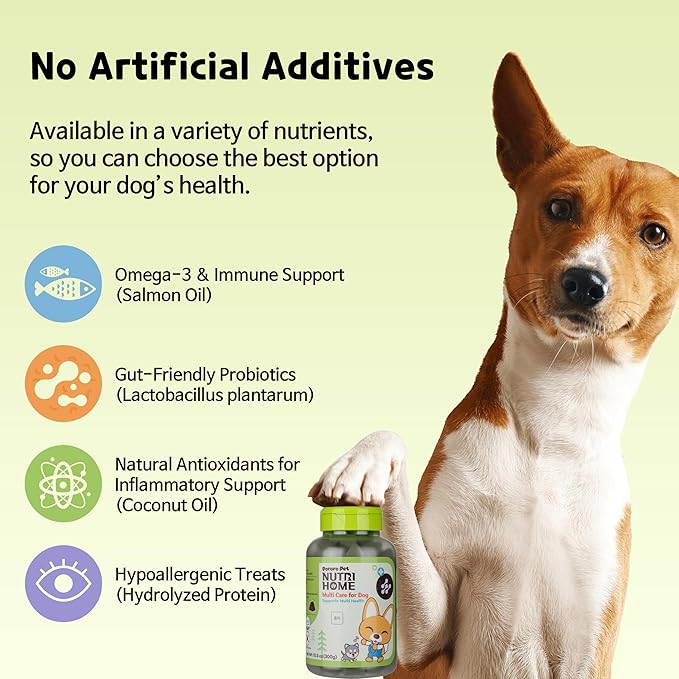 [PororoPet] NutriHome Multi Care for Dogs | Supports Joint, Eye, Liver & Daily Wellness | Milk Thistle, Curcumin, Green Lipped Mussel | 10.58oz (300g), Made in Korea