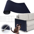 Cat Scratch Furniture Protector - 78.7" x 13.8" Trimmable Self-Adhesive Cats Claws Scratch Pads, DIY Cat Climbing Couch Protector for Scratch Post Cat Tree Replacement Indoor (Dark Blue)