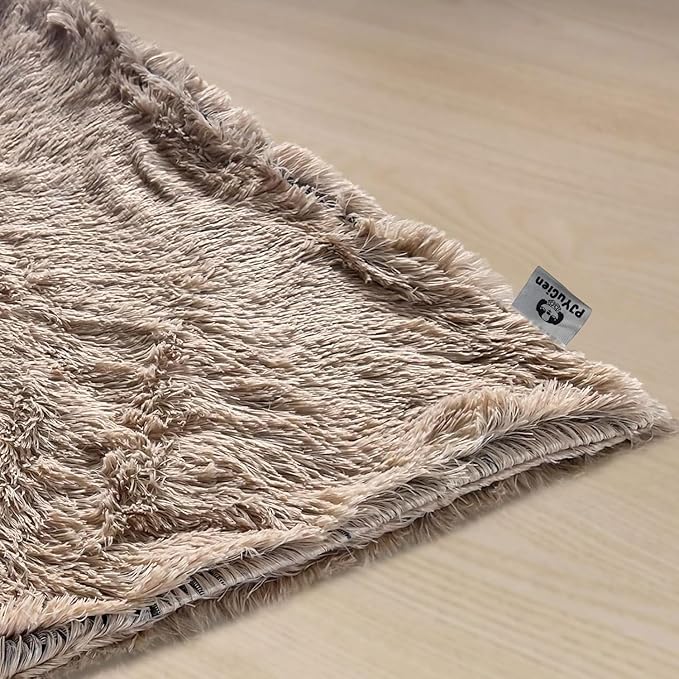 PJYuCien Fluffy Fleece Calming Pet Throw Blanket, Super Soft and Warm for Indoor Cats and Dogs, Medium 24" * 32", Machine Washable, Puppy Bed (Brown)