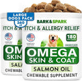BARK&SPARK Omega 3 for Dogs - 360 Fish Oil Treats for Dog Shedding, Skin Allergy, Itch Relief, Hot Spots Treatment - Joint Health - Skin and Coat Supplement - EPA & DHA Fatty Acids - Salmon Oil