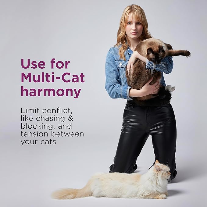 COMFORT ZONE Multi Cat Calming Diffuser Refill, 3 Pack – Cat Calming Pheromone Refills Help Reduce Anxiety, Stress, Scratching, Urine Marking, Multi-Cat Aggression, (30-Day Refills, 90-Day Supply)