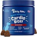 Zesty Paws Cardiovascular Support for Dogs - Taurine for Dogs - with CoQ10, L Carnitine & Sea Buckthorn - Senior Heart Health - AlaskOmega Fish Oil Omega 3 - Senior - Salmon - 90 Count