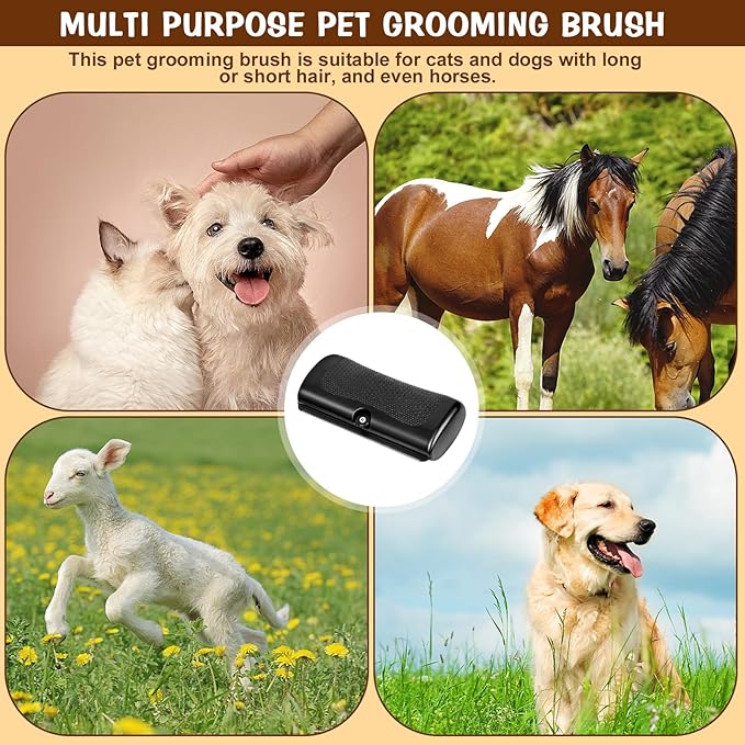 Deshedding Dog Brush, Dog Grooming Brush for Shedding, Pet Hair Removal Tool for Cats, Dogs, Horses, Easy Hair Removal for Pets