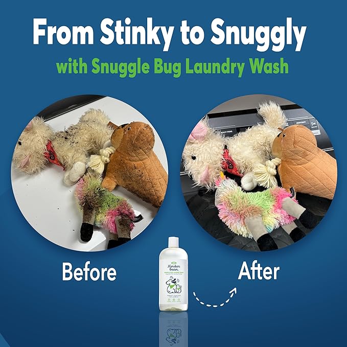 Dog and Cat Laundry Wash, 2-Pack 32 oz. Enzyme Formula Pet Laundry Detergent Removes Pet Odors, Cleans Stains from Cat or Dog Urine, Safe Laundry Odor Eliminator for Bedding, Collars, Toys