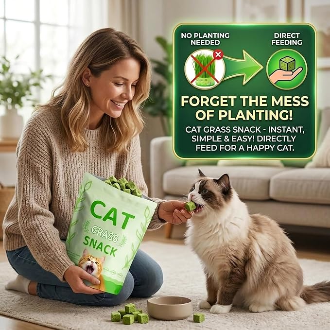 60g/2.12oz Cat Toy Cats Grass Treats, Fish Oil Kitten Grass Catnip Stick for Hairball Removal Teeth Cleaning Cats Edible Freeze Dried Kitty Lickable Chew Dental Snack for Indoor Kitty Food