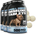 Bully Max Small Breed Dog Immune Support Tablets - Chewable Multivitamin Immunity Booster Supplement for Puppy & Adult Dogs - Pet Vitamins with Astaxanthin, Colostrum, Turmeric - 30 Tabs (3 Bottles)
