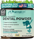 Googipet Dental Powder for Dogs Teeth Cleaning - Dog Dental Powder Breath Freshener & Plaque Remover - Tartar Remover for Dogs & Dog Breath Freshener Plaque Off W/Kelp, Parsley, Rosemary, & Mint