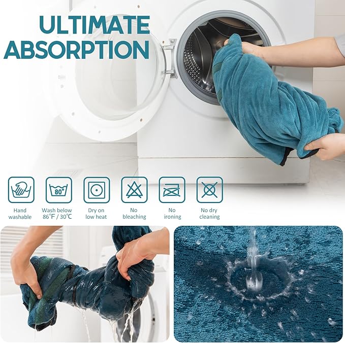 Avont Dog Bathrobe - Super Absorbent Pet Drying Towel Bath Robes After Bath Shower Swim Wet Walk for Puppies -Blue(3XL)