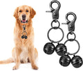 Cat & Dog Collar Bell, Pack of 2, Extra Loud Dog Bell for Pet Tracking & Saving Wildlife, Birds, Durable Iron Split Ring & Lobster Bell Clip (Nickel, 2 Pack)