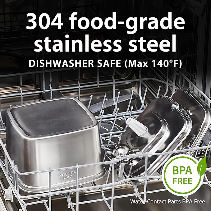 Veken Innovation Award Winner Stainless Steel Cat Water Fountain, 108oz/3.2L Automatic Pet Fountain Dog Water Dispenser with 3 Replacement Filters & Silicone Mat, Gifts for Cats, Dogs (Silver)