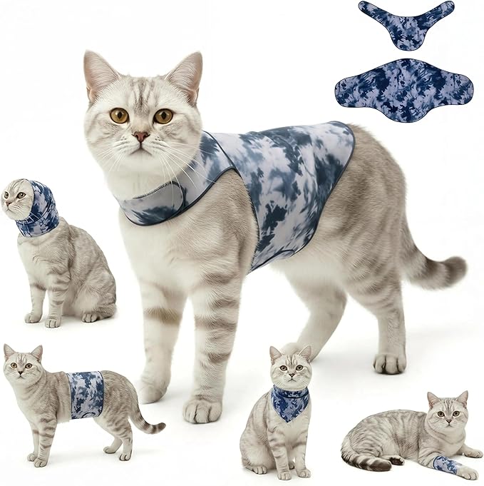 DAJIDALI® Dog & Cat Anxiety Vest & Spay Recovery Suit – Silent Calming Wrap for Surgery, Thunderstorms – Breathable Cone Alternative