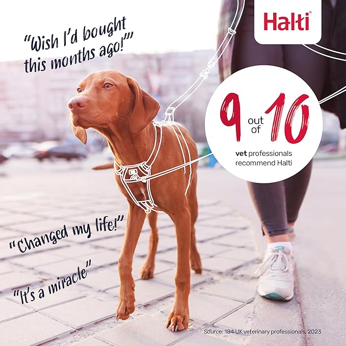 Halti No Pull Harness - Stop Your Dog Pulling on the Leash. Adjustable, Lightweight and Easy to Use. Reflective Dog Training Harness for Large Dogs (Size L, Black)