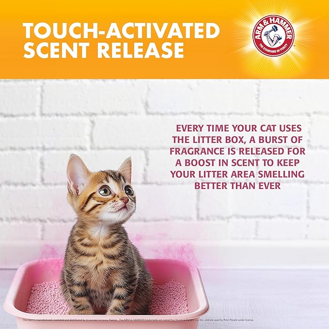 Arm & Hammer for Pets Scented Crystals for Litter Boxes, Calming Chamomile, Soothe the Mood with Every Use; Deodorizing Cat Litter Crystals with Baking Soda and Calming Fragrances, 15 Oz