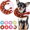 Cat Cone Collar Soft, Cute Cat Donut Collar After Surgery, Adjustable Kitten Recovery Cones to Stop Licking, Lightweight Neck Elizabethan Collars for Cats Kittens (Chocolate, Large)