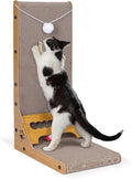 Cat Cuddles Cardboard Cat Scratcher for Indoor Cats - 3-in-1 Vertical & Horizontal Cardboard Scratch Pad with Toy Ball - L-Shape Scratching Post for Furniture Protection