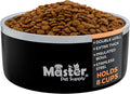 Master Pet Supply Stainless Steel Dog Bowls - 64 oz, Heavy Duty - Black Velvet, Double Wall Extra-Thick Insulated, Non-Slip Pet Water Bowl for Dogs, Cats & Pets, Anti Rust Metal, Dish Washer Safe