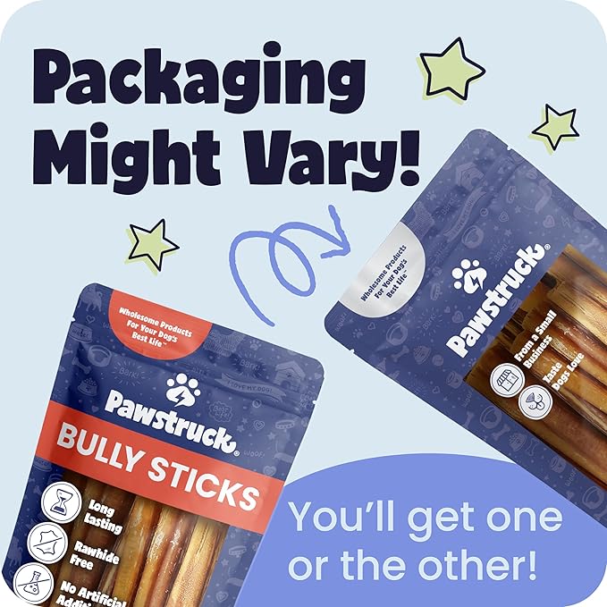 Pawstruck Natural 5" Braided Bully Sticks for Dogs - Long Lasting Rawhide Free Low Odor Single Ingredient Chew Treat for Aggressive Chewers - 1lb Bag