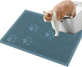 Darkyazi Cat Litter Box Mat for Floor Litter Trapping Mat Non-Slip Backing, Scatter Control, Easy Clean, Water Resistant, Soft on Paws (15.75" x 11.75",Silver Blue)