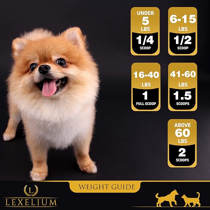 Joint Supplement for Dogs & Cats - Chondroitin Sulfate, Turmeric, MSM, Glucosamine & Calcium for Healthy Bones & Optimal Skeletal Function - Optimal Joint Care to Help w/Arthritis- 200g