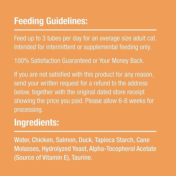 Good ‘n’ Tasty Savory Spoonables with Real Chicken, Salmon & Duck, 6 Count Tube, Triple Flavor Squeezable Lickable Wet Treats for Cats with Built-in Spoon for Less Mess