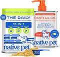 Native Pet Daily Wellness Bundle - Dog Vitamins and Supplements & Omega 3 Fish Oil Wild Alaskan Salmon Fish Oil for Dogs - 11-in-1 Multivitamin Powder Supports Joints, Gut, Skin, Coat & Heart Health
