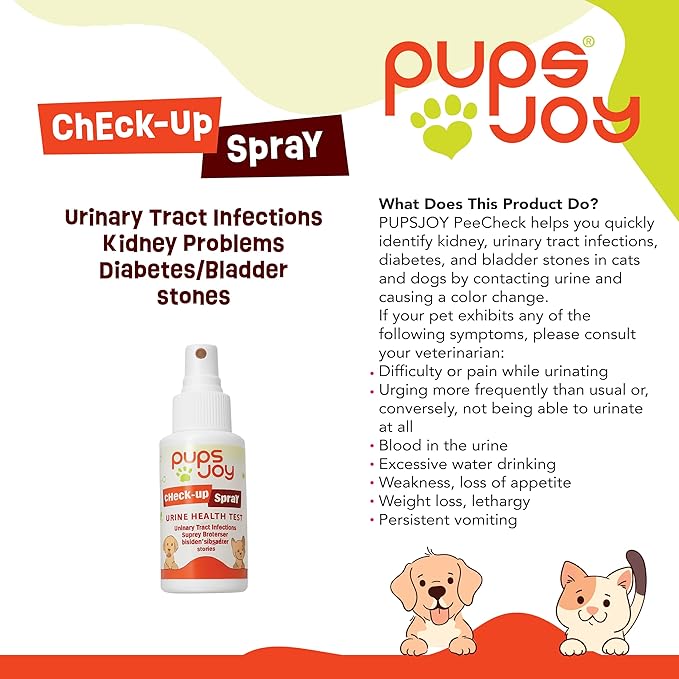 Pet Health Indicator Spray for Cats & Dogs – 50 ml | Urine Color Change Alert for Litter & Pee Pads | Easy Monitoring for Behavior & Wellness | Non-Toxic, Safe Formula