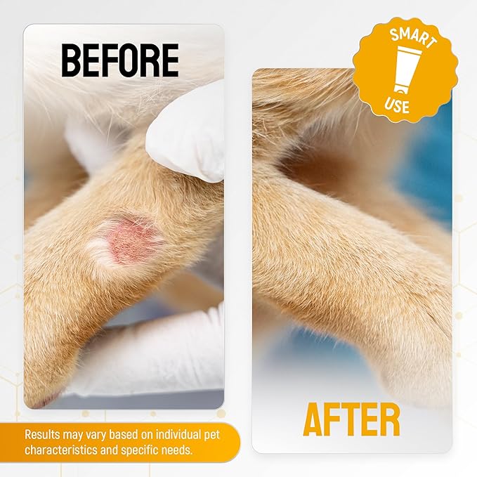Best Hot Spot Treatment for Dogs – No Antibiotic Wound Ointment for Dogs & Cats for Irritation & Scratches – Honey Wound Repair Gel (2 oz) – Colloidal Silver – Better with Cat Cones to Stop Licking