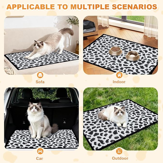 3x2 Feet Cat Bed Mats, Stain-Resistant, Washable and Easy to Clean, Reversible for Double-Sided Use, Convenient Design, Suitable for Both Outdoor and Indoor