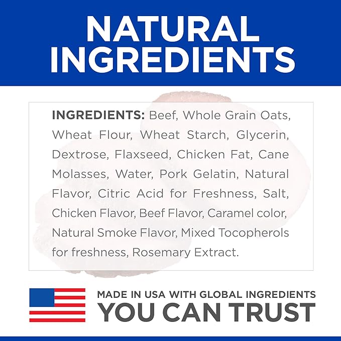 Hill's Natural Jerky Strips Dog Treats, Beef, 7.1 oz. Bag