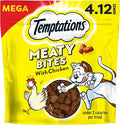 Temptations Meaty Bites Savory and Soft Cat Treats, Chicken Flavor, 4.12 oz. Pouch