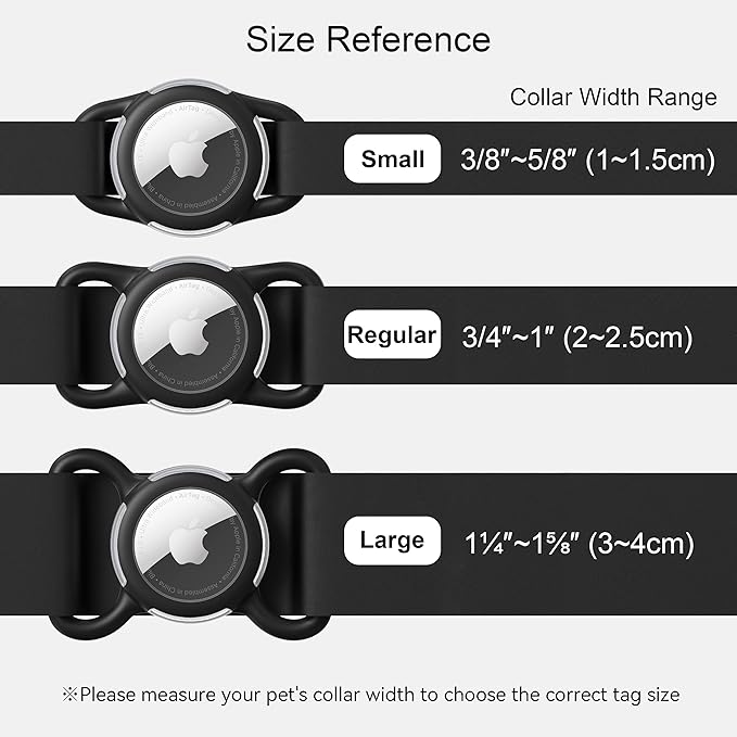 Waterproof Airtag Holder for Dog Collar, Soft Full-Body Protective Airtag Holder for Dog & Cat Collars, Ultra-Durable, Easy Installation, Lightweight Clear Airtag Case (Rose, Regular)