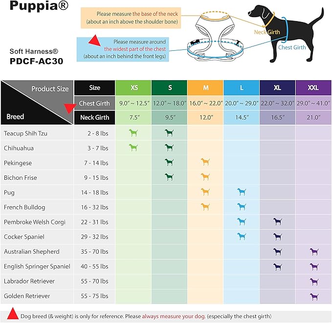 Authentic Puppia Soft Harness, Grey, X-Small (Pack of 2)